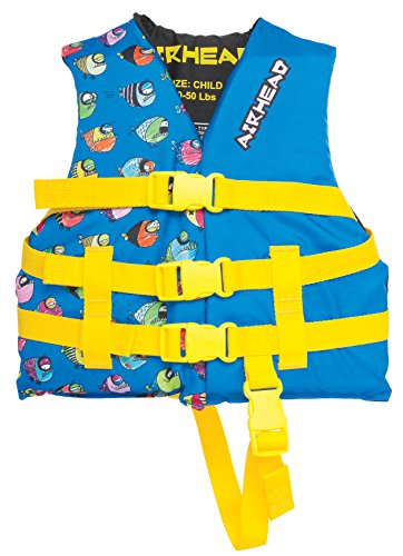 Airhead Children's Crayon Fish Life Vest, Blue