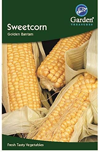 Garden Treasures Fresh Herbs Vegetable Fruit Seeds Salad Grow Your Own Indoor Outdoor (Sweetcorn Golden Bantam)