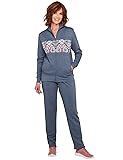 Chums Ladies Floral Print Leisuresuit Blue