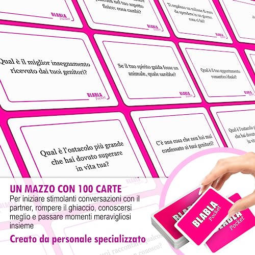 BLABLA Pocket for Couples | Board Games for Adults and Teenagers – Couple Game – Conversation Cards for Meeting Each Other – Gift Ideas for Men and Women, Valentine's Day, Anniversary, Birthday