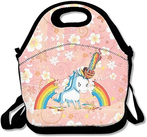 Starogs Unicorn Cut Rainbow Convenient Lunch Box Tote Bag Rugged Lunchbox