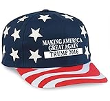 Bewild Brand® - Making America Great Again Trump 2016 Stars & Stripes USA Flag Hat