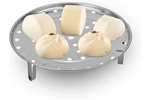 AGATIGE 7.9 Inch Steamer Rack, Steaming Rack Stand Stainless Steel Canning Rack Steam Basket Rack Steaming Tray for Pressure Cooker Canners