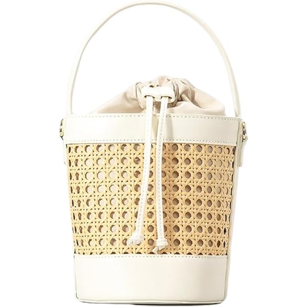 Amazon.com: Rattan Bag for Women Straw Tote Bucket Purse PU