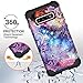Casetego Compatible Galaxy S10 Case,Floral Three Layer Heavy Duty Hybrid Sturdy Armor Shockproof Full Body Protective Cover Case for Samsung Galaxy S10,Purple Mandala