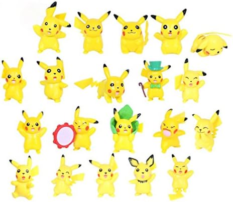 Mr BiGz Set of 18 Official Pokemon Monster Collection Volt Pikachu Action Figure,1.7" tall