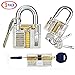 3-Pack Practice Training Lock Set for Locksmith Beginner - Transparent Cutaway Crystal Keyed Padlock / Clear Lock Picking Practice Tools by Baleauty