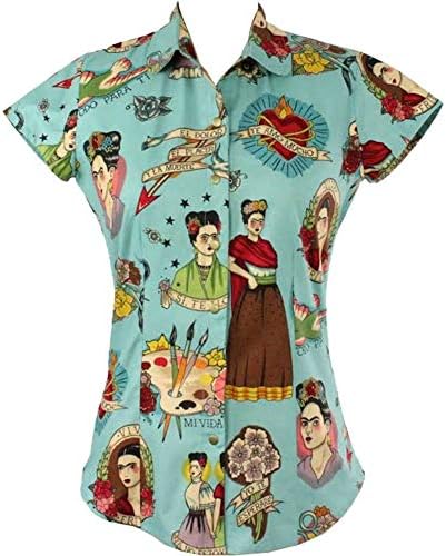 Hemet Women's Rockabilly Frida Top Teal