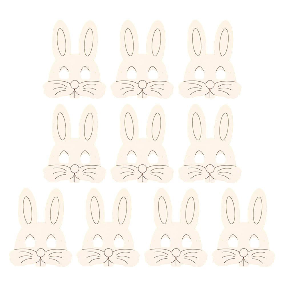 Milisten 10pcs Diy Blank Paper Masks for Boy Girl Creative Animal Painting Masks Safe Materials for Crafting for Parties and Educational Art Activities