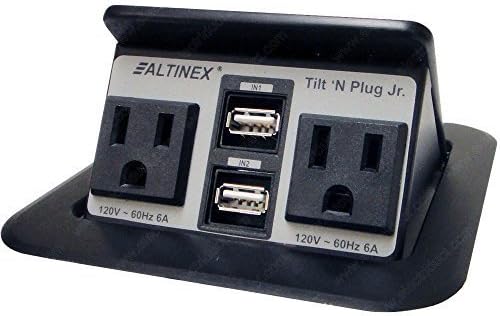 Altinex Tilt N Plug Jr. 2+2 Charging USB and PowerTNP-155 Power Data Center