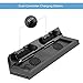 PS4 Vertical Stand Controller Charger with Cooling fan, Jelly Comb PlayStation 4 Charging Station with Dual Charger, Best PS4 Cooler Accessories with USB HUB - Black