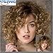 ATOZWIG Fashion Mix Blonde Short Curly Heat Resistant Wavy Women Lady Hair Full Wig Wigs