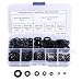 Shapenty Black Round Nylon Flat Washers Assortment Set for M2 M2.5 M3 M4 M5 M6 M8 Screw Bolt, 7 Sizes, 350PCS