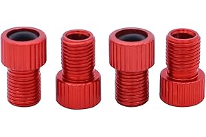 Valve Adapter, Aluminum Alloy French Presta to Schrader Bicycle Valve Adapters for Road, Mountain, Track, Fixie Models 4 PCS 