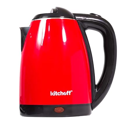 Kitchoff Double Body Red Coated Automatic Stainless Steel Electric 1.7 Litre Kettle for Home & Office