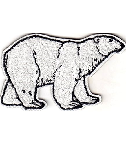 Patch Ricamata Grizzly Bear – Iron On / Sew On – Simpatico Orso Nero