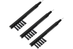 Hearing Aid Cleaning Brush Set 5 Pcs Black Pvc Multi Function Wax Removal Tool with Magnetic End for Hearing Amplifier Mainte