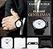 CakCity Men's Classic Quartz Analog Wrist Business Watch White Dial Black Band