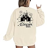 MYHALF Believe In The Magic Sweatshirt Women Crewneck Magic Pullover Shirt Family Vacation Castle Graphic Top
