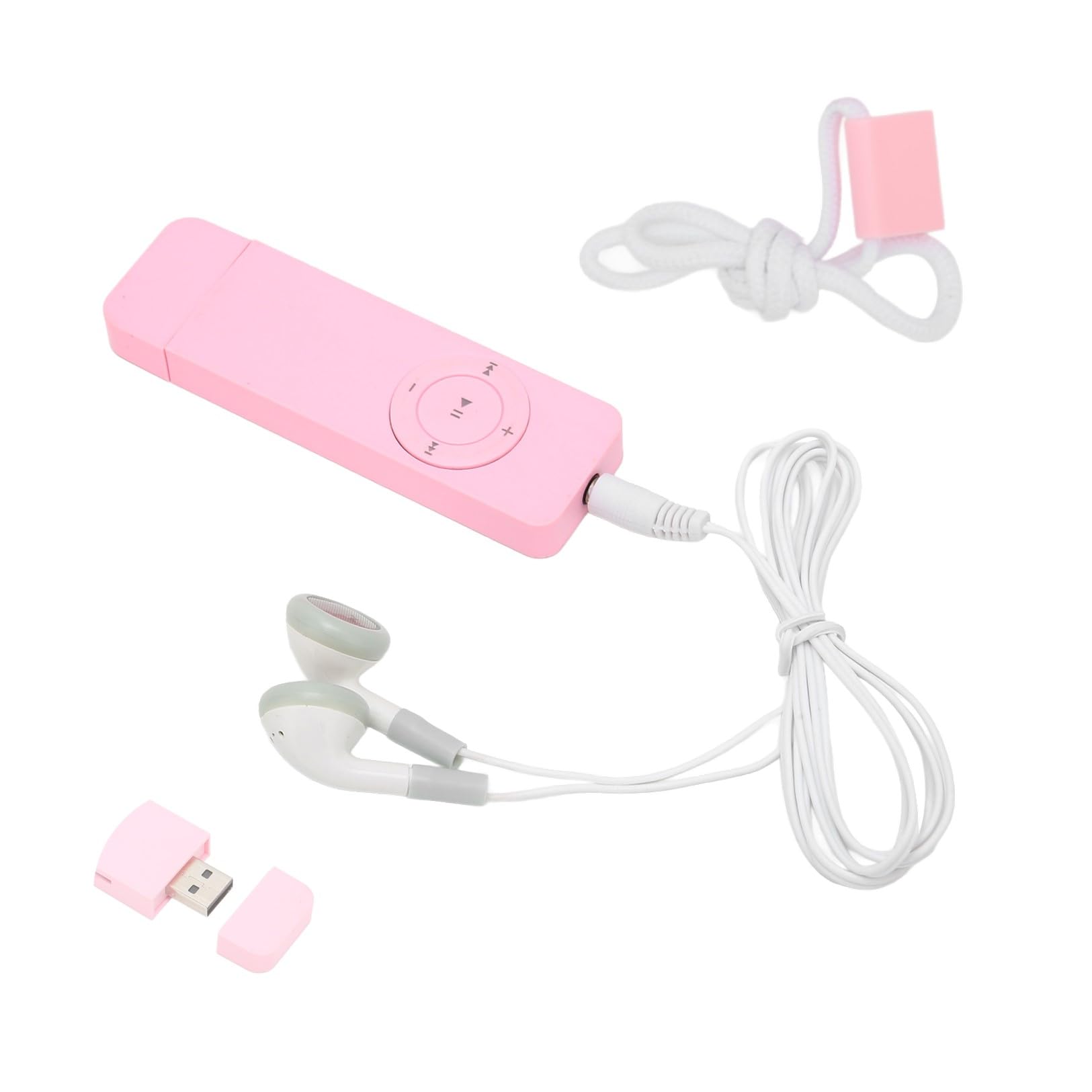 MP3 Player, Lossless Sound Mini Music Player Pocket Walkman for Students Running Travel, Listen To Novels, Support Up to 64GB Memory Card, 180mAh Long Standby(Pink Bra)