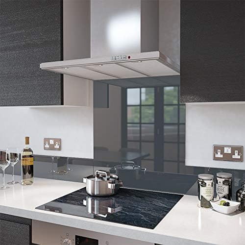 Anthracite Grey Toughened Glass Splashbacks and Upstands - Made by Premier Range in 50cm Wide x 70cm High