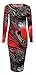 ForeverWomens Long Sleeves Animal Zebra Print Stretchy Midi Dress