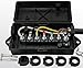 Conntek 10110-048BX Overall 4FT 7-Way Plug Inline Trailer Cord with 7-Gang Junction Box,Black