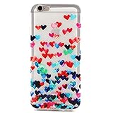 Iphone 6 Case, Shensee Peach Colorful Hearts Cute Slim Thin Painted Pattern TPU Soft Case Rubber Silicone Skin Cover for Iphone6 4.7 Inch