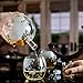 Vinetto Whiskey Globe Decanter Set with 2 Etched Globe Whisky Glasses & Shots Glasses - Whiskey Decanter for Liquor, Scotch, Bourbon, Vodka (850ml) - World Etched Scotch Decanter Set with Antique Ship