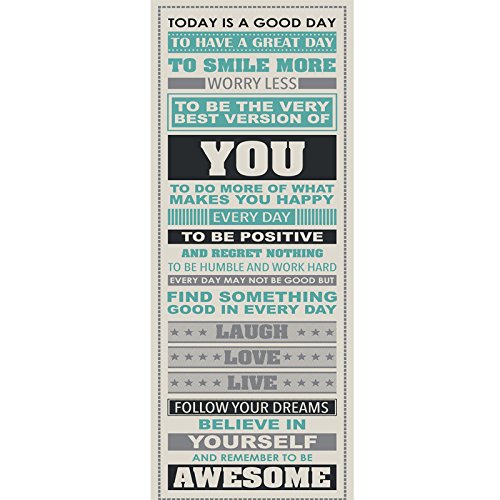 AKI Be Awesome Inspirational Motivational Happiness Quotes Wall Decorative Poster Print 12 x 36 Inch