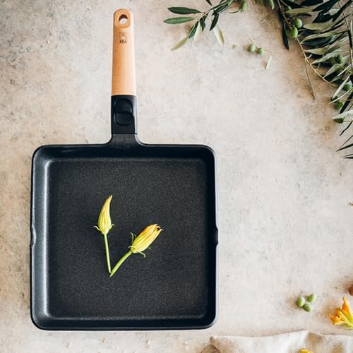 Market | Grill Liso 28 cm, Aluminio Fundido con Antiadherente