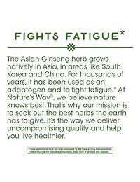 Nature 's Way, El ginseng de Asia, 560 mg, 100 Veggie Caps, 13300, 100, 1, 1