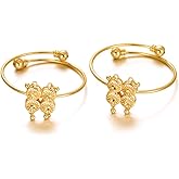 Ethlyn 2Pcs/Lot Christmas Jewelry Gifts18K Gold Plated Girls Teenagers Bracelet Bangle for granddaughter