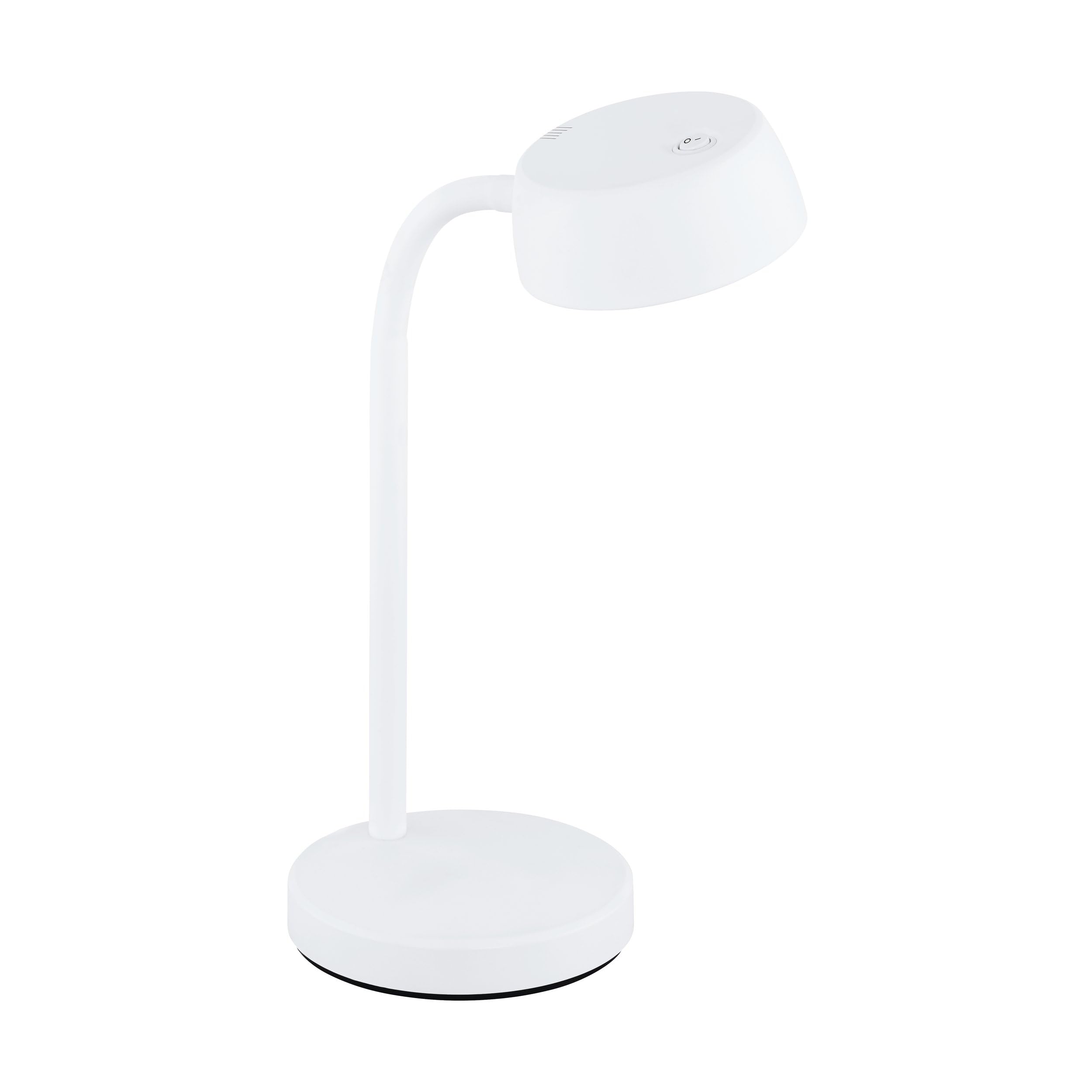 Eglo Cabales LED Table Lamp, 1 Bulb, Modern Table Lamp, Bedside Lamp Made of Plastic, Living Room Lamp in White, Lamp with Rocker Switch, Warm White