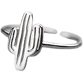 Helen de Lete Cactus Plants 925 Sterling Silver Open Ring for Women