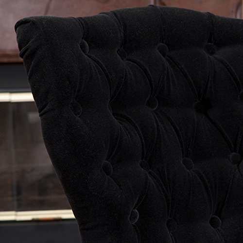 Best Selling Lane Tufted Fabric Dining Chair, Charcoal, Set of 2 - Thumbnail 4