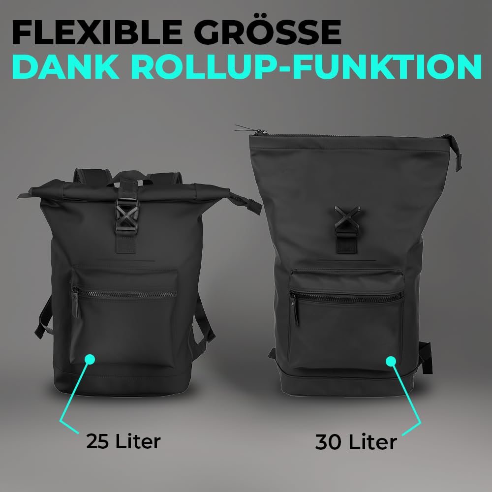 LANGENBERG Trenton 2.0 Rollup Rucksack (Dunkel) 6