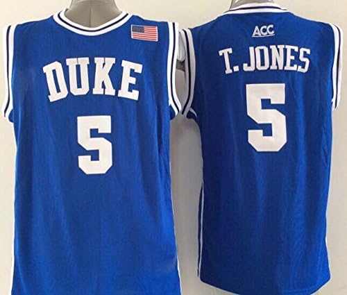 Men's Duke Blue Devils NO.5 T.JONES Basketball Jersey NCAA Basketball Jersey for Men
