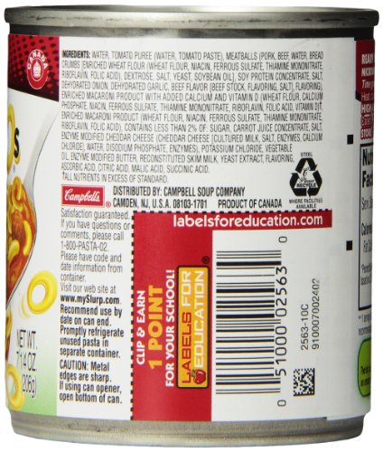 Campbell's SpaghettiOs Canned Pasta, With Meatballs, 7.25 oz. Can (Pack of 24) - Thumbnail 5