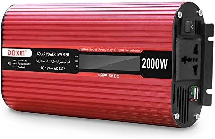 2000W Power Inverter Pure Sine Wave Inverter Car Inverter with USB Port LCD Display Inverter inversor (DC 12V - AC 230V)