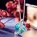 SIVERY 'Love Heart' Fashion Necklace with Crystal, Gifts for Women and Girlfriend (Blue)