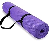 Spoga 1/4-Inch Anti-Slip Exercise Yoga Mat with Carrying Strap, Dark Purple