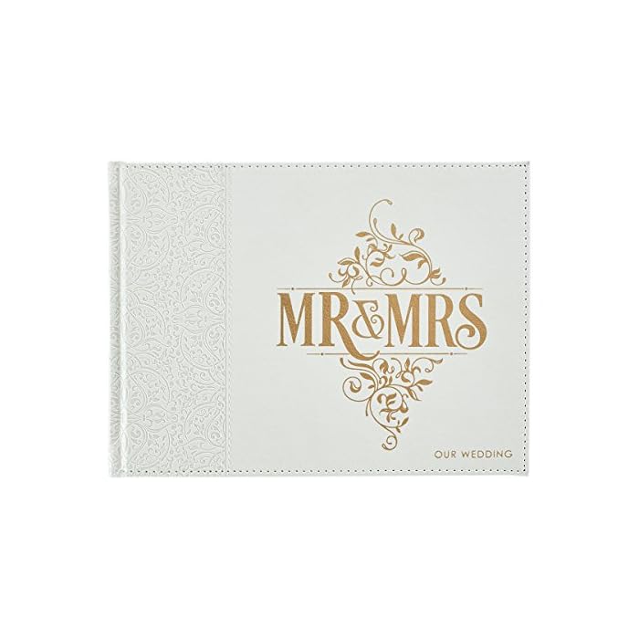 Buy Wedding Guest Book Mr. and Mrs. Our Wedding Lacey White Faux