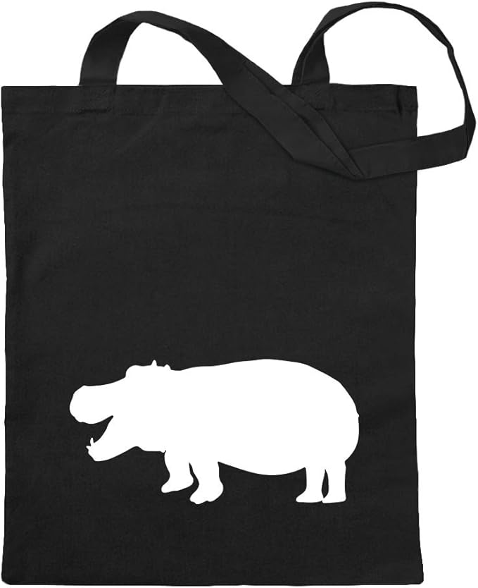 Hippo Hippopotamus Hippo jute bag printed Design Print Gift Idea