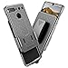 Essential Phone PH-1 Case with [Full Coverage Tempered Glass Screen Protector], NageBee Slim Fit Belt Clip Holster Shell Built-in Kickstand Combo Case for Essential Phone - Black