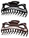 Prettyou Thick Hair Super Large Clips Crystal Plastic Claw Clamps Hairgrips Clips Accessories for Women, 2 pack. (D)