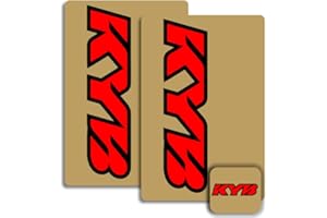 VISCID DESIGN CO. KYB Fork & Shock Suspension Decals (Red/Black on Clear)