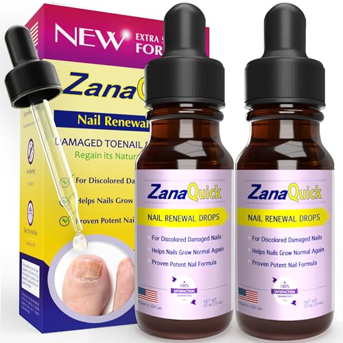 ZanaQuick Toenail Treatment Drops 2 Pack Extra Strength Nail Repair