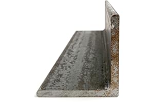 ONLINE METALS A36 Steel Angle, Unpolished (Mill) Finish, ASTM A36, Equal Leg Length, Rounded Corners, 3" Leg Lengths, 0.25" Wall Thickness, 12" Length, OnlineMetals