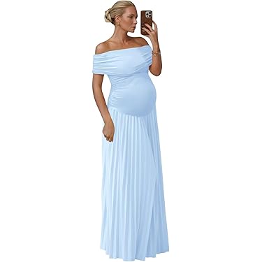 slim fit dress slacks Momyknows Elegant Long Sleeve Maternity Dress Ultimate Gender Reveal Outfit White Bodycon Dress White / L main image 0